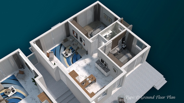 Four Seasons Life 2 2+1 Apartment Ground Floor plan Sea Swan 5